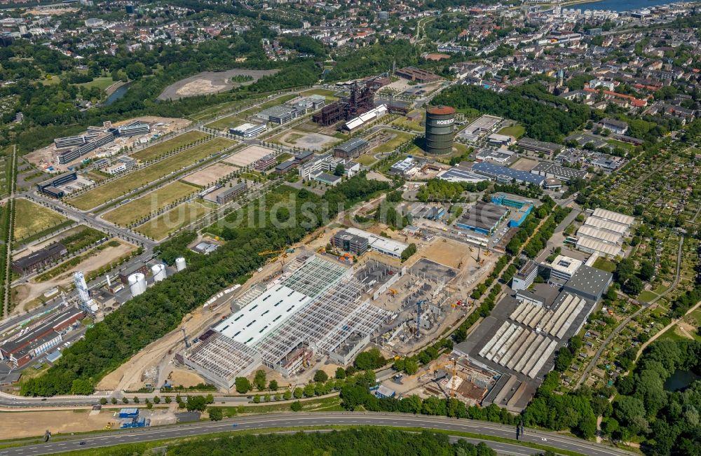 Dortmund von oben - Baustelle zum Neubau „ WILO Campus Dortmund “ an der Nortkirchenstraße im Ortsteil Hörde in Dortmund im Bundesland Nordrhein-Westfalen, Deutschland