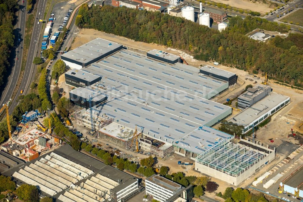 Luftaufnahme Dortmund - Baustelle zum Neubau „ WILO Campus Dortmund “ im Ortsteil Hörde in Dortmund im Bundesland Nordrhein-Westfalen, Deutschland