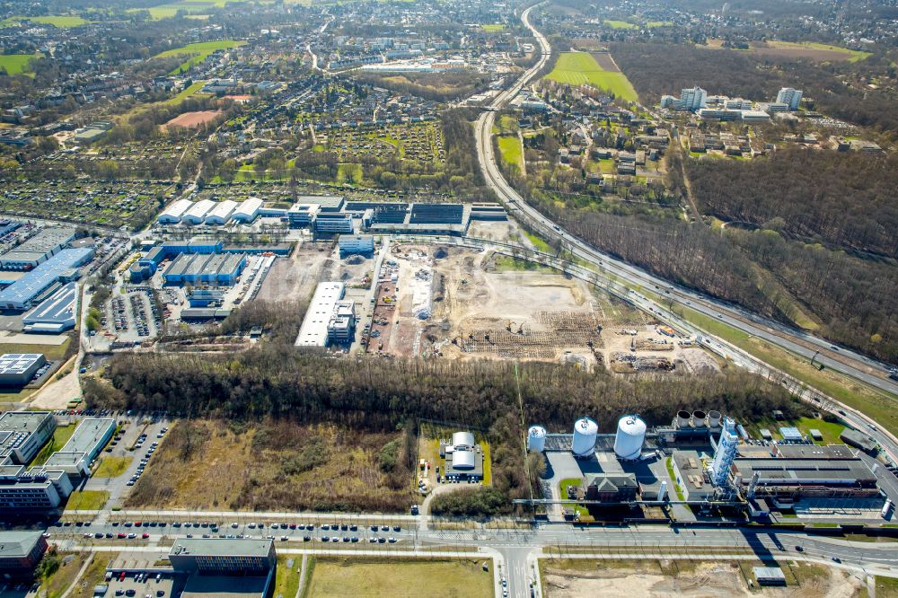 Luftaufnahme Dortmund - Baustelle zum Neubau WILO Campus Dortmund im Ortsteil Hörde in Dortmund im Bundesland Nordrhein-Westfalen, Deutschland