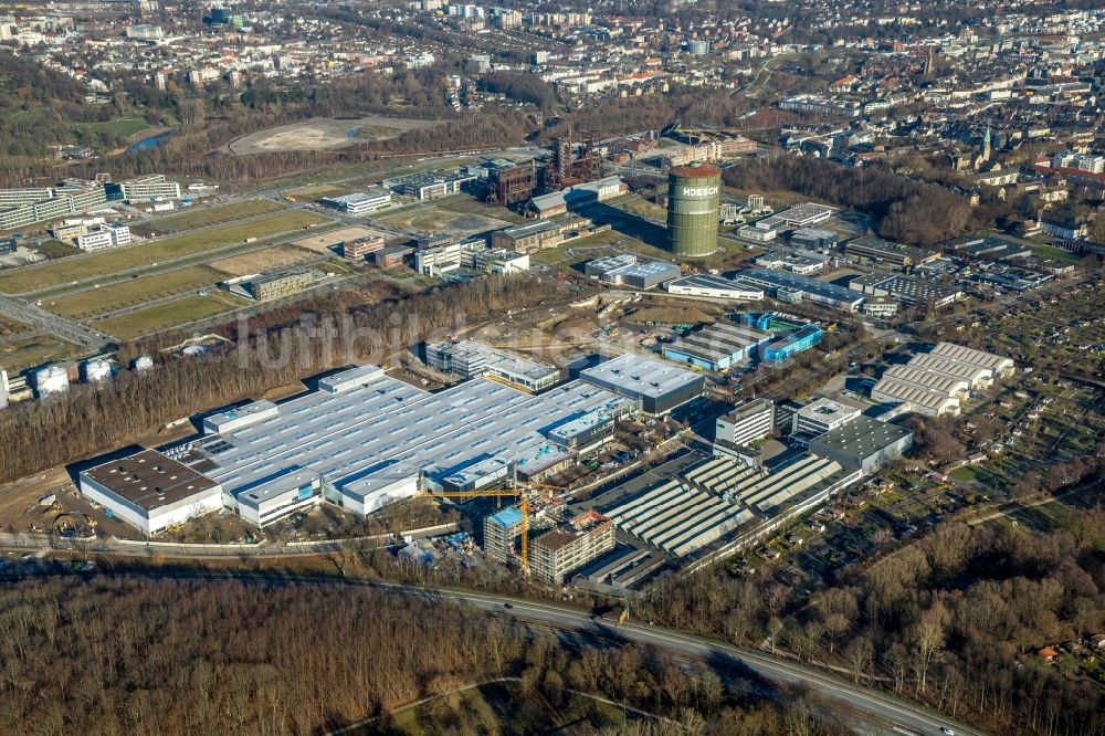 Luftbild Dortmund - Baustelle zum Neubau „ WILO Campus Dortmund “ im Ortsteil Hörde in Dortmund im Bundesland Nordrhein-Westfalen, Deutschland