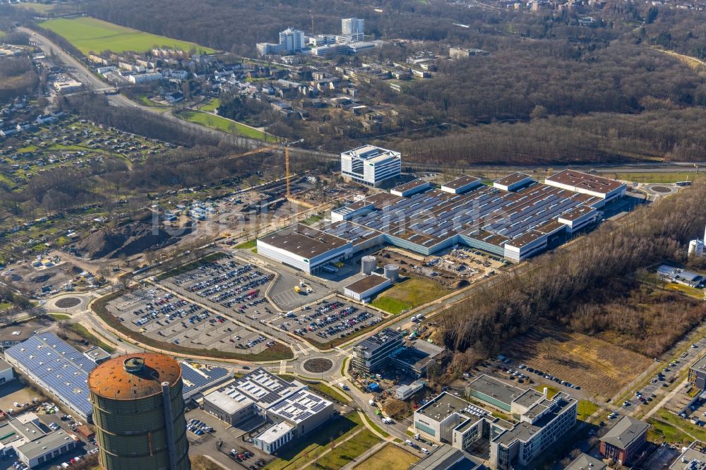 Dortmund aus der Vogelperspektive: Baustelle zum Neubau WILO Campus Dortmund im Ortsteil Hörde in Dortmund im Bundesland Nordrhein-Westfalen, Deutschland