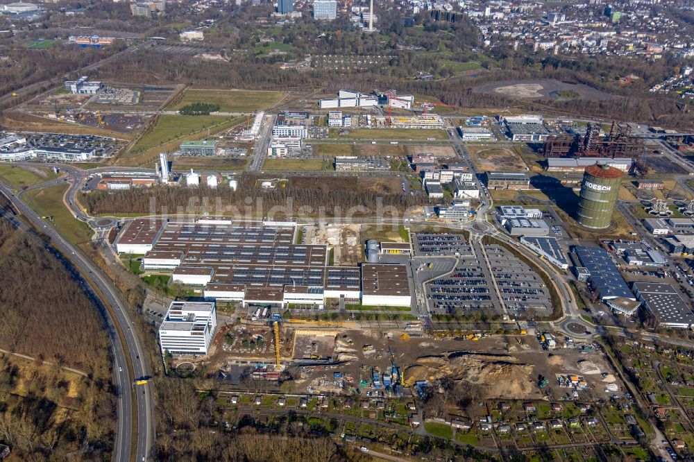 Dortmund von oben - Baustelle zum Neubau WILO Campus Dortmund im Ortsteil Hörde in Dortmund im Bundesland Nordrhein-Westfalen, Deutschland