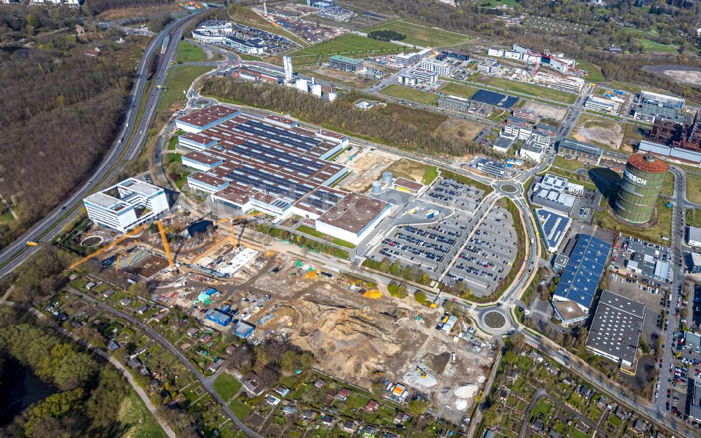 Luftaufnahme Dortmund - Baustelle zum Neubau des „ WILO Campus Dortmund “ im Ortsteil Hörde in Dortmund im Bundesland Nordrhein-Westfalen, Deutschland