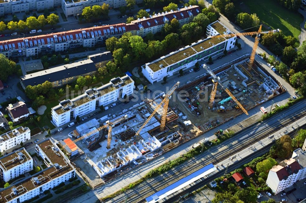 München aus der Vogelperspektive: Baustelle zum Neubau ...