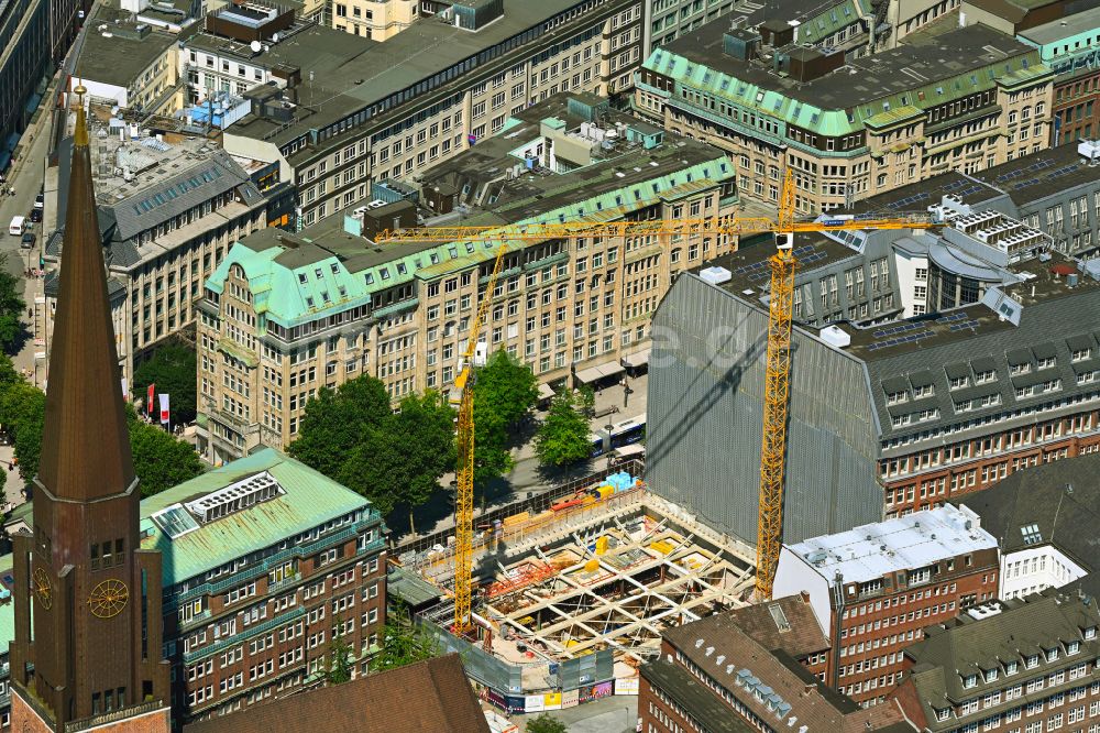 Luftaufnahme Hamburg - Baustelle zum Neubau eines Wohn- und Geschäftshauses Elisen- Palais in Hamburg, Deutschland