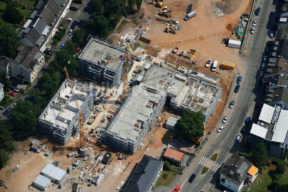 Bonn von oben - Baustelle zum Neubau eines Wohn- und Geschäftshauses an der Schumannshöhe im Ortsteil Endenich in Bonn im Bundesland Nordrhein-Westfalen, Deutschland