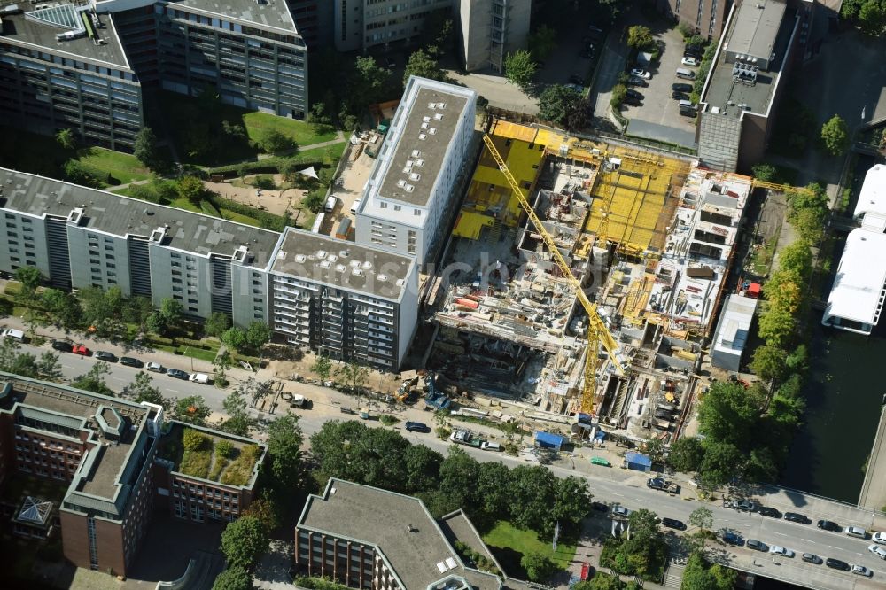 Hamburg von oben - Baustelle zum Neubau einer Wohnanlage in Hamburg