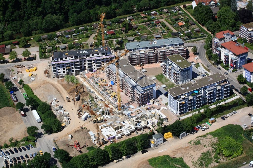 Schopfheim von oben - Baustelle zum Neubau der Wohnanlage und des Neubaugebiet Schleife in Schopfheim im Bundesland Baden-Württemberg