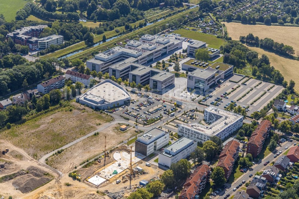 Luftaufnahme Hamm - Baustelle zum Neubau- Wohngebiet Paracelsuspark an der Marker Allee in Hamm im Bundesland Nordrhein-Westfalen