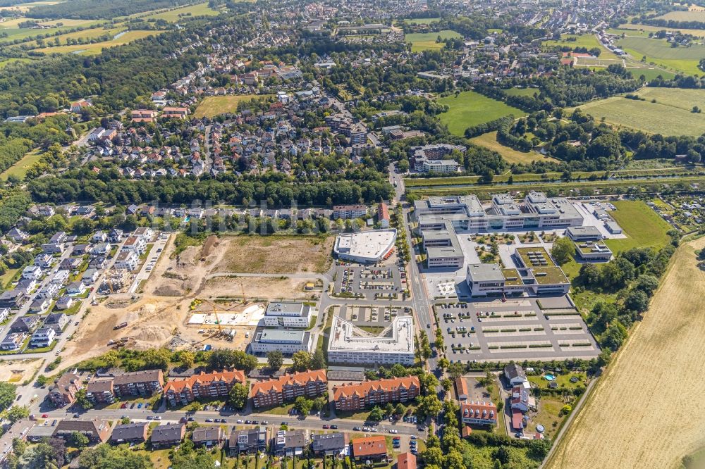 Hamm von oben - Baustelle zum Neubau- Wohngebiet Paracelsuspark an der Marker Allee in Hamm im Bundesland Nordrhein-Westfalen