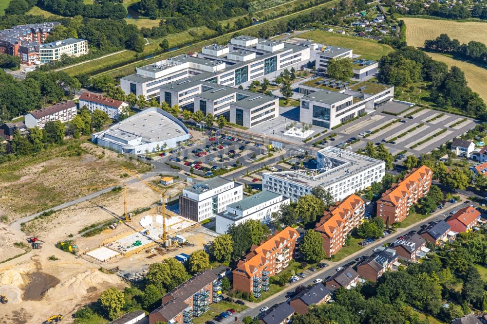 Luftaufnahme Hamm - Baustelle zum Neubau- Wohngebiet Paracelsuspark an der Marker Allee in Hamm im Bundesland Nordrhein-Westfalen