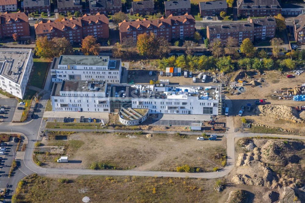 Luftaufnahme Hamm - Baustelle zum Neubau- Wohngebiet Paracelsuspark an der Marker Allee in Hamm im Bundesland Nordrhein-Westfalen