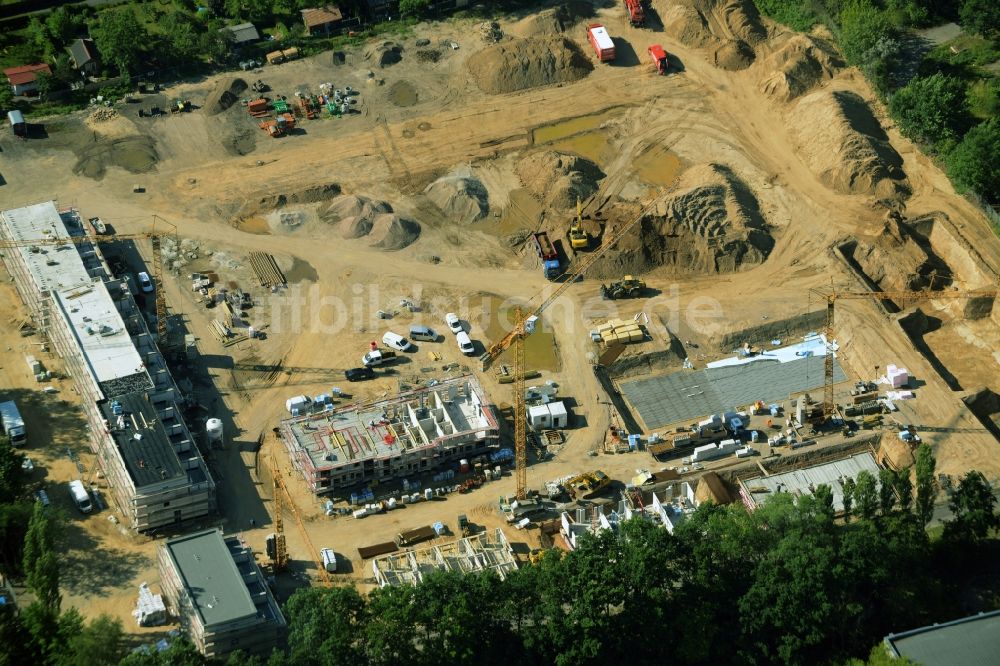 Luftbild Berlin - Baustelle zum Neubau des Wohngebietes My Life im Ortsteil Lankwitz in Berlin