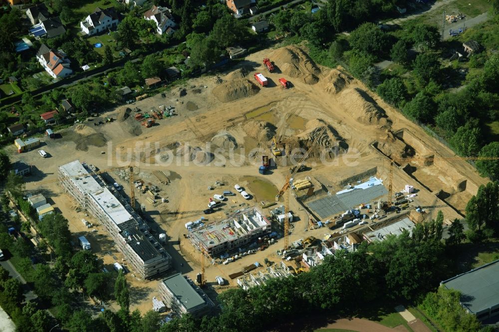 Luftaufnahme Berlin - Baustelle zum Neubau des Wohngebietes My Life im Ortsteil Lankwitz in Berlin