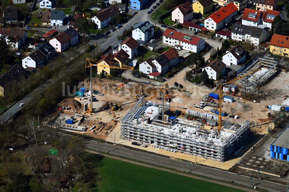 Luftbild Stadeln - Baustelle zum Neubau eines Wohnhauses Alfred Nobel 59 in Stadeln im Bundesland Bayern, Deutschland