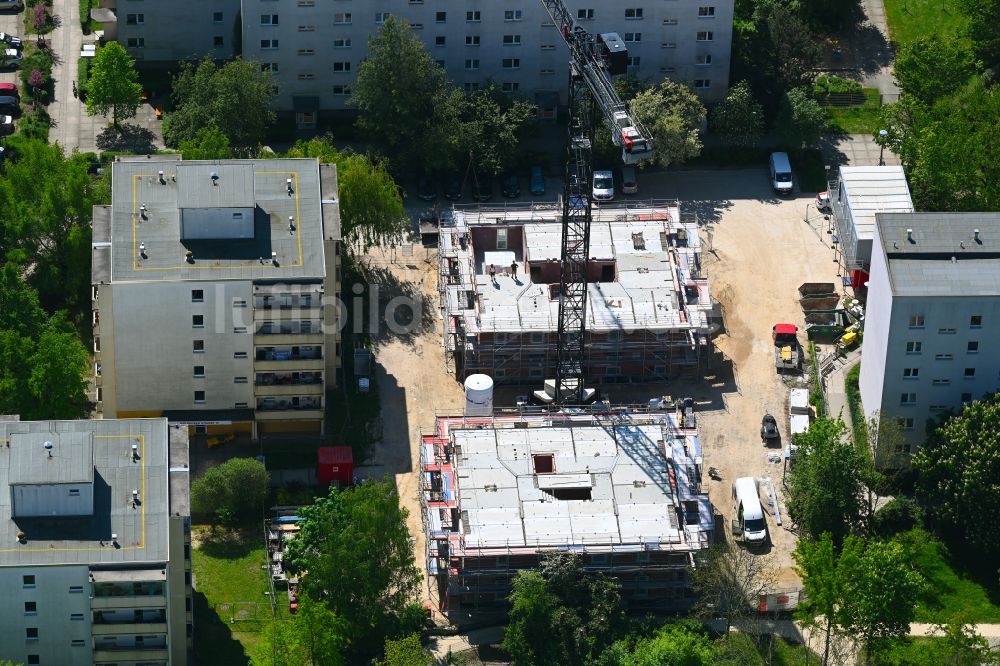 Berlin aus der Vogelperspektive: Baustelle zum Neubau eines Wohnhauses in Berlin, Deutschland