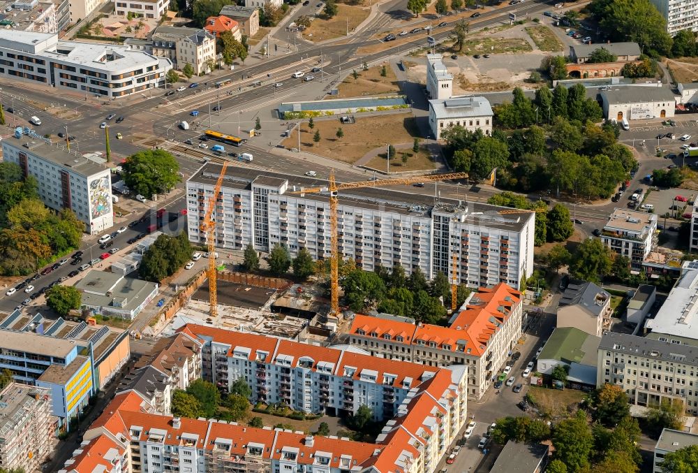 Luftbild Leipzig - Baustelle Zum Neubau Eines Wohnhauses An Der ...