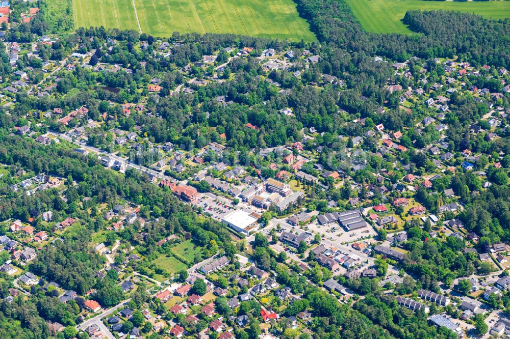 Luftaufnahme Buchholz in der Nordheide - Baustelle zum Neubau eines Wohnhauses in Buchholz in der Nordheide im Bundesland Niedersachsen, Deutschland