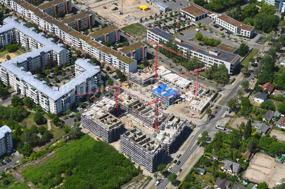 Berlin von oben - Baustelle zum Neubau eines Wohnhauses Ferdinand's Garden im Ortsteil Hohenschönhausen in Berlin, Deutschland