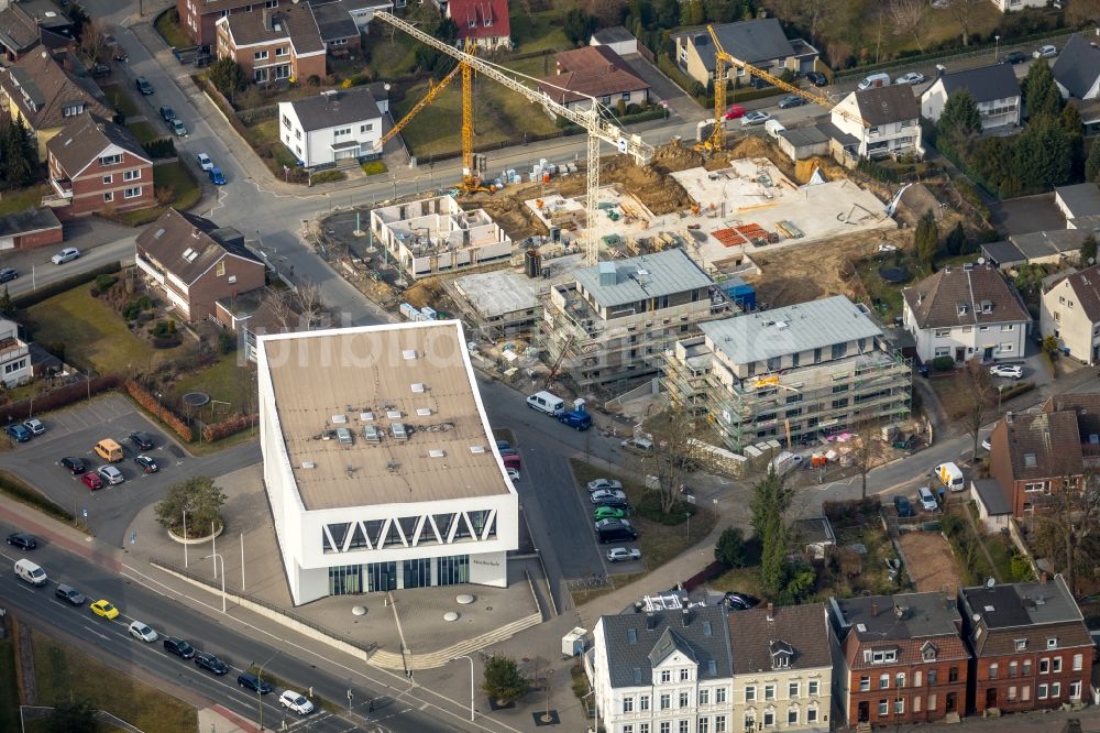 Hamm aus der Vogelperspektive: Baustelle zum Neubau eines Wohnhauses in Hamm im Bundesland Nordrhein-Westfalen