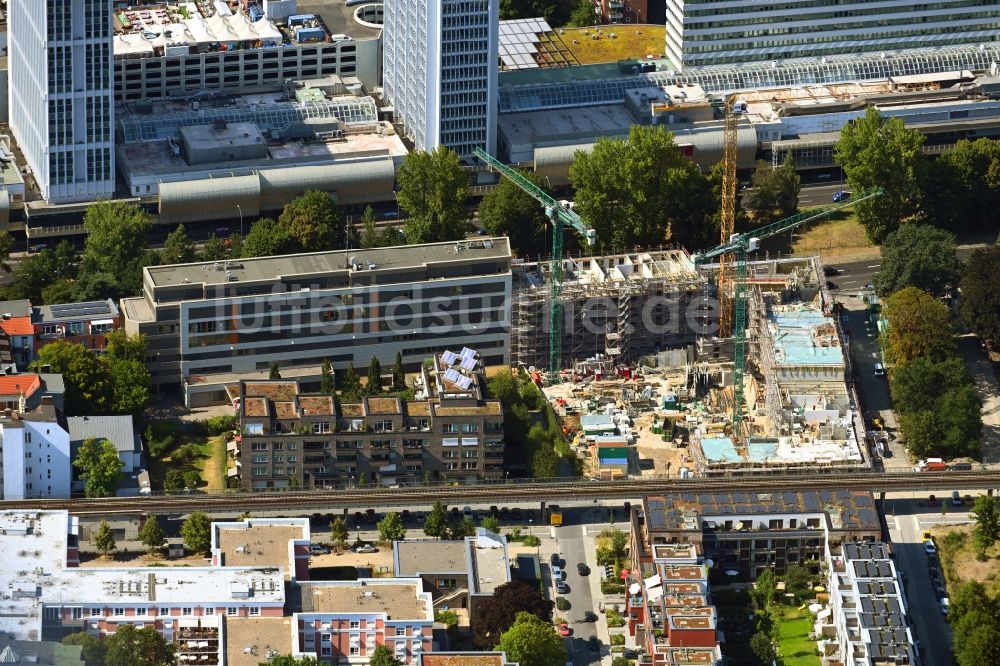 Hamburg aus der Vogelperspektive: Baustelle zum Neubau eines Wohnhauses Leo-Leistikow-Quartier im Ortsteil Barmbek-Süd in Hamburg, Deutschland