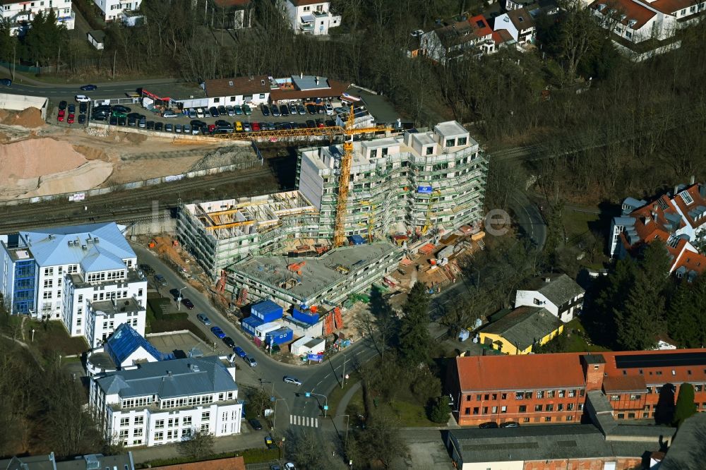 Nürnberg von oben - Baustelle zum Neubau eines Wohnhauses Martin-Albert-Straße - Thumenberger Weg im Ortsteil Sankt Jobst in Nürnberg im Bundesland Bayern, Deutschland