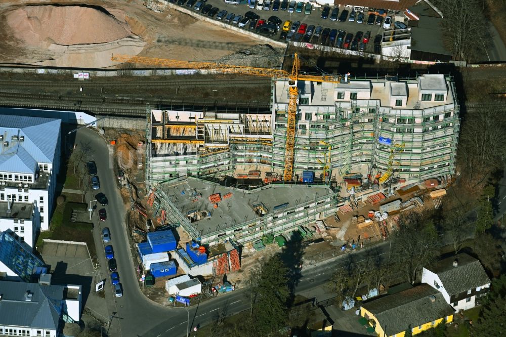 Nürnberg von oben - Baustelle zum Neubau eines Wohnhauses Martin-Albert-Straße - Thumenberger Weg im Ortsteil Sankt Jobst in Nürnberg im Bundesland Bayern, Deutschland