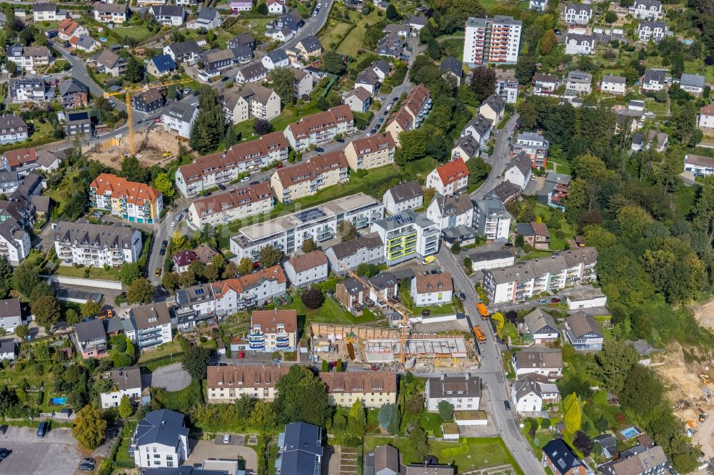 Luftbild Ennepetal - Baustelle zum Neubau eines Wohnhauses an der Masurenstraße in Ennepetal im Bundesland Nordrhein-Westfalen, Deutschland