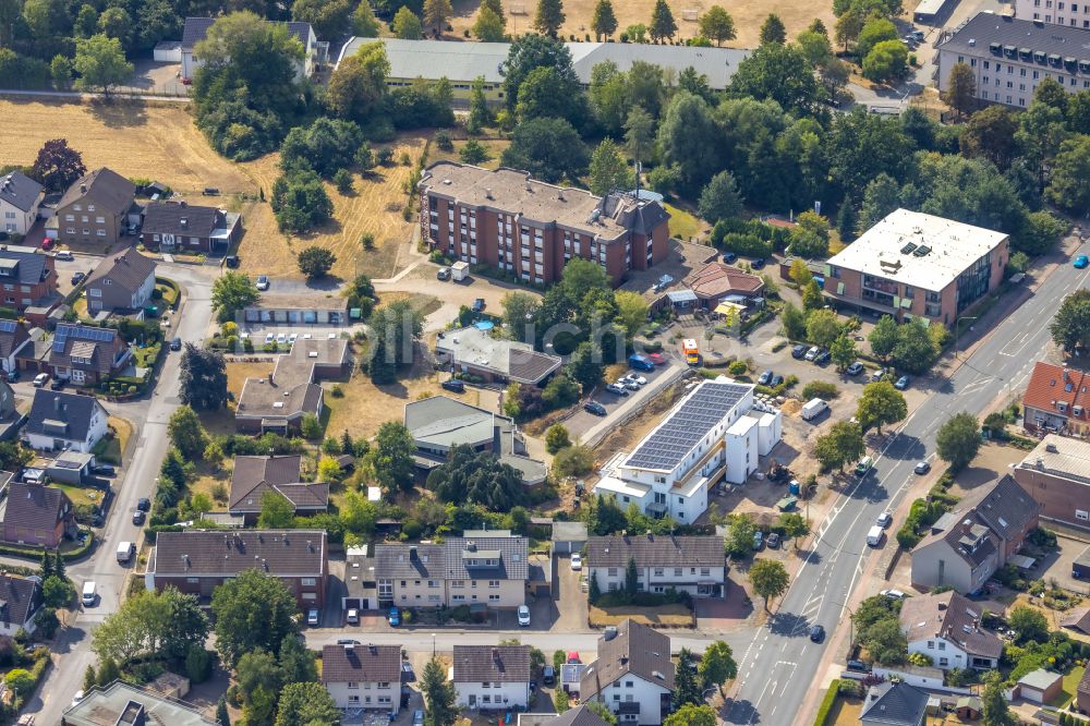 Hamm aus der Vogelperspektive: Baustelle zum Neubau eines Wohnhauses eines Mehrgenerationenhaus in Hamm im Bundesland Nordrhein-Westfalen, Deutschland