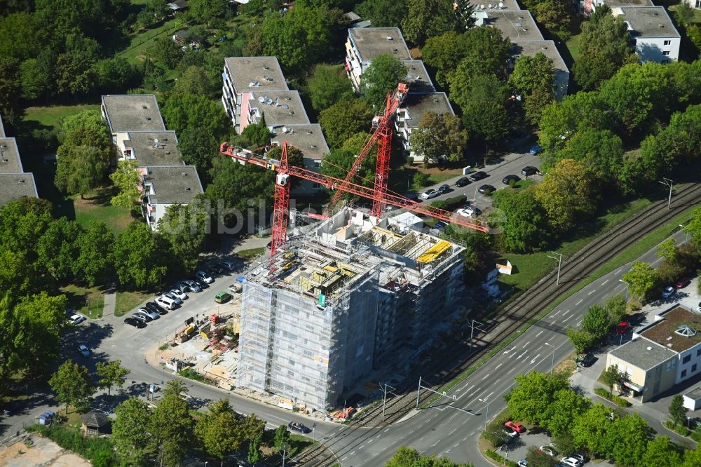 Stuttgart von oben - Baustelle zum Neubau eines Wohnhauses Mönchfeldstraße - Balthasar-Neumann-Straße in Stuttgart im Bundesland Baden-Württemberg, Deutschland