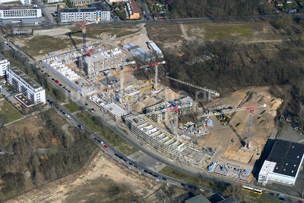 Luftaufnahme Berlin - Baustelle zum Neubau eines Wohnhauses im Ortsteil Haselhorst in Spandau in Berlin, Deutschland