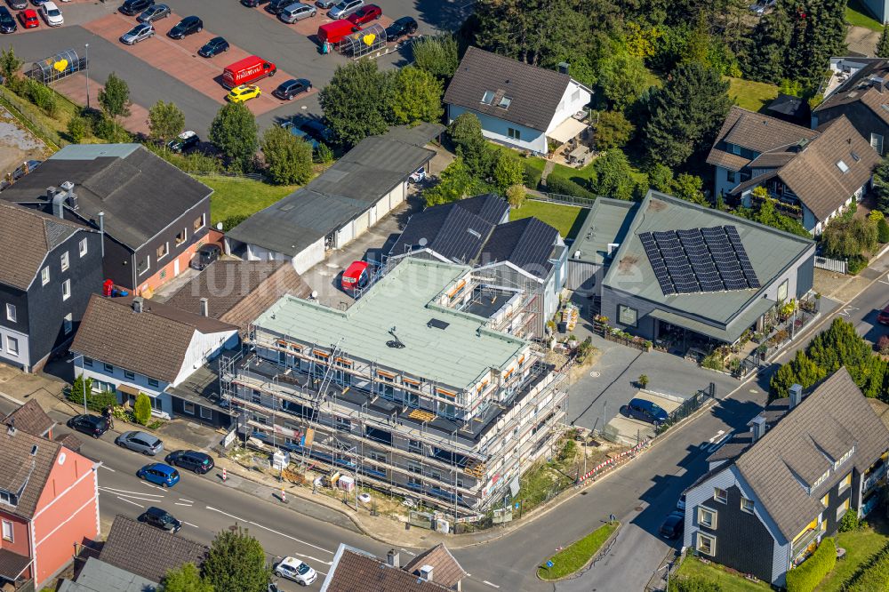 Luftbild Gevelsberg - Baustelle zum Neubau eines Wohnhauses im Ortsteil Heck in Gevelsberg im Bundesland Nordrhein-Westfalen, Deutschland