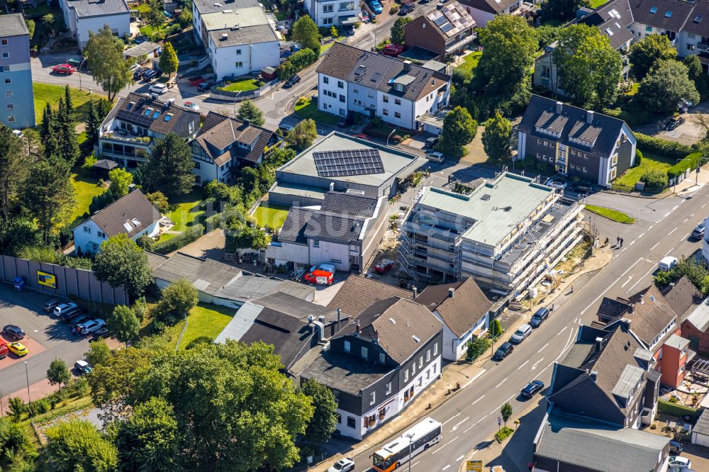 Luftbild Gevelsberg - Baustelle zum Neubau eines Wohnhauses im Ortsteil Heck in Gevelsberg im Bundesland Nordrhein-Westfalen, Deutschland