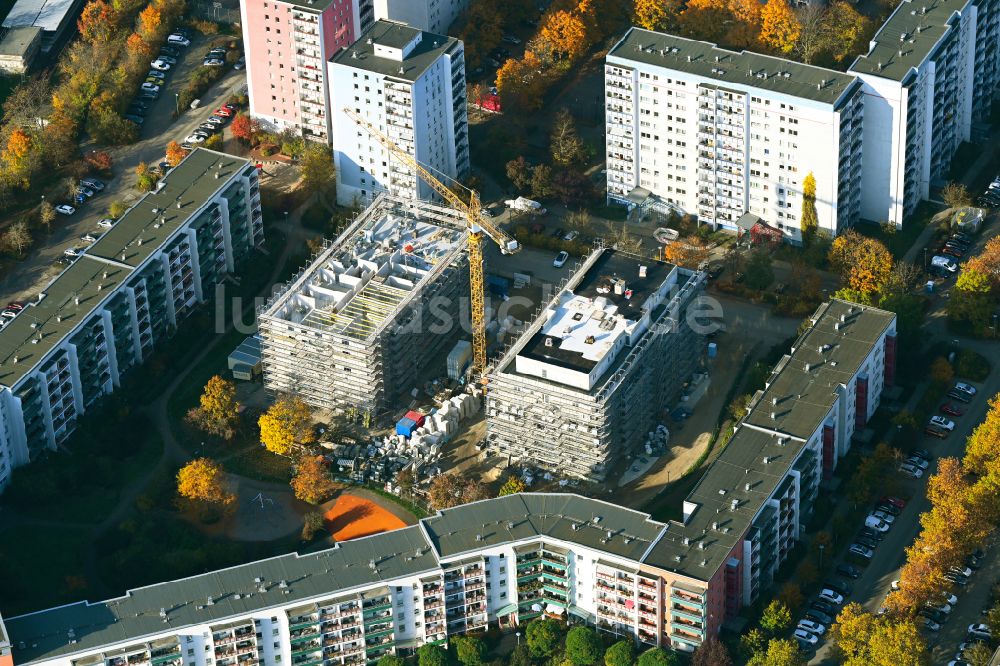 Berlin von oben - Baustelle zum Neubau eines Wohnhauses im Ortsteil Kaulsdorf in Berlin, Deutschland