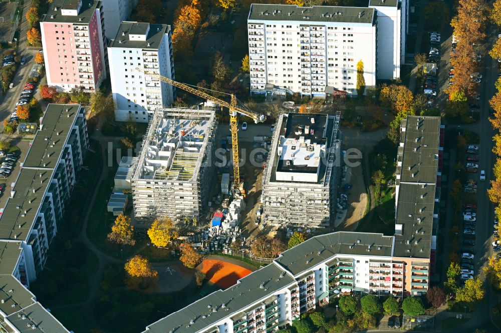 Berlin aus der Vogelperspektive: Baustelle zum Neubau eines Wohnhauses im Ortsteil Kaulsdorf in Berlin, Deutschland