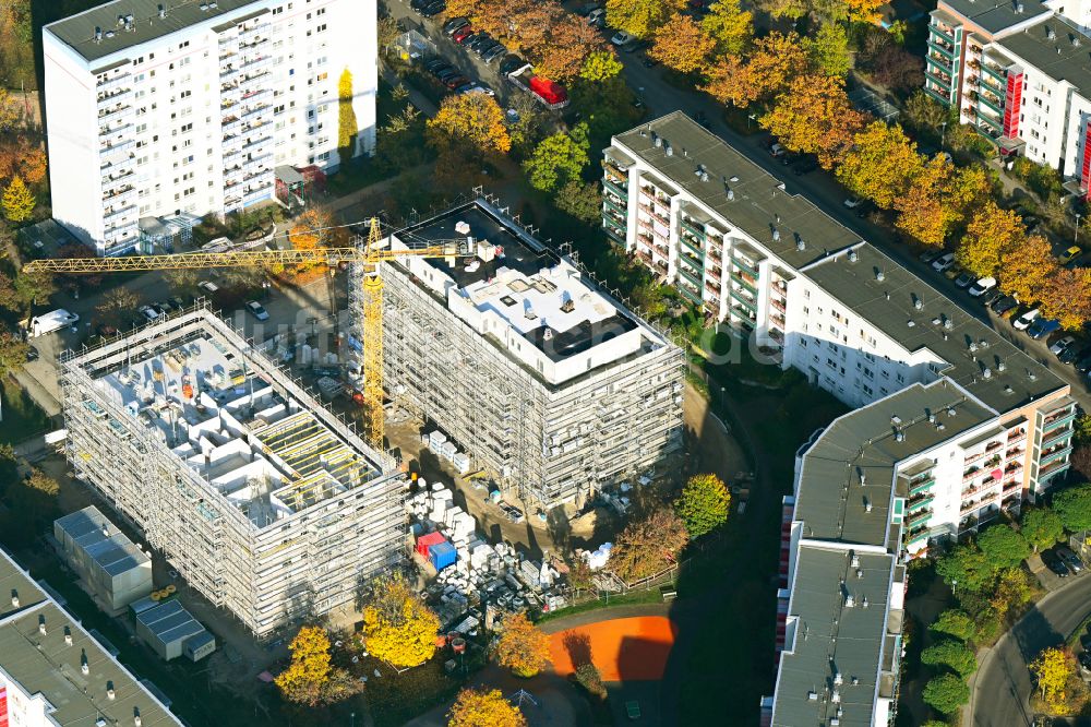 Luftaufnahme Berlin - Baustelle zum Neubau eines Wohnhauses im Ortsteil Kaulsdorf in Berlin, Deutschland