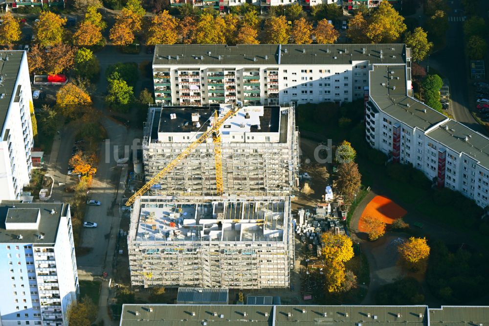 Berlin aus der Vogelperspektive: Baustelle zum Neubau eines Wohnhauses im Ortsteil Kaulsdorf in Berlin, Deutschland