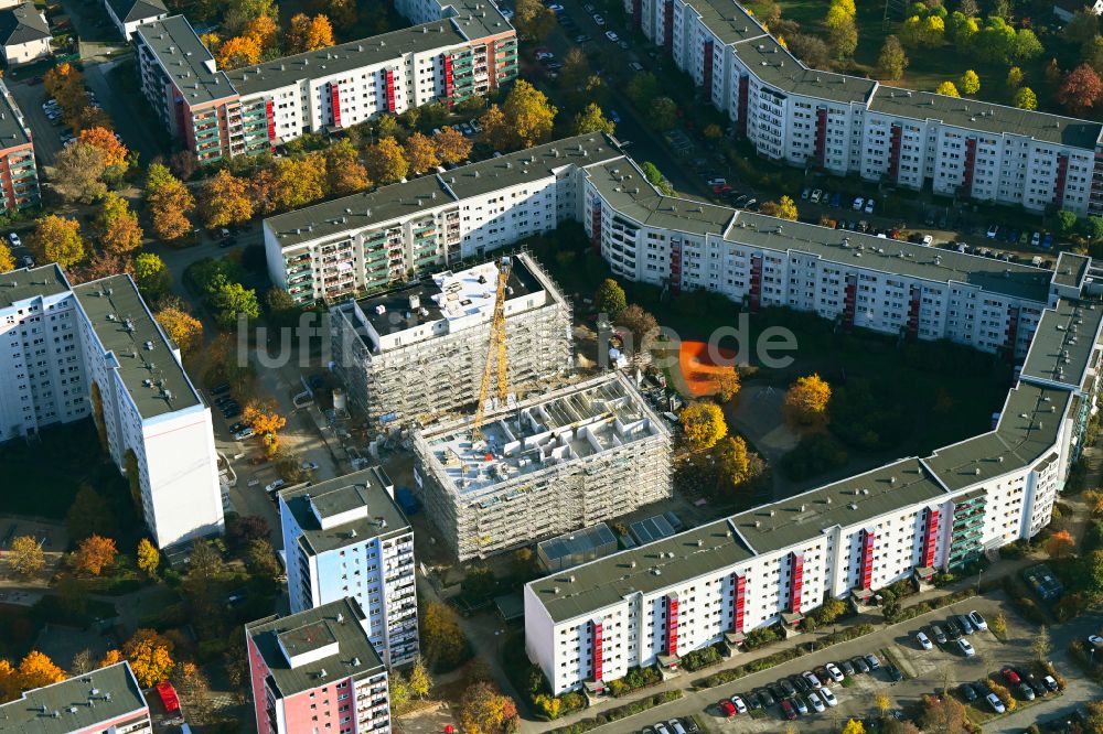 Luftbild Berlin - Baustelle zum Neubau eines Wohnhauses im Ortsteil Kaulsdorf in Berlin, Deutschland