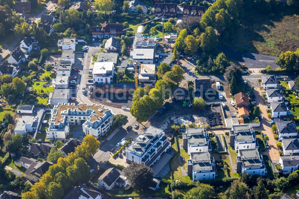 Unna aus der Vogelperspektive: Baustelle zum Neubau eines Wohnhauses in Unna im Bundesland Nordrhein-Westfalen, Deutschland