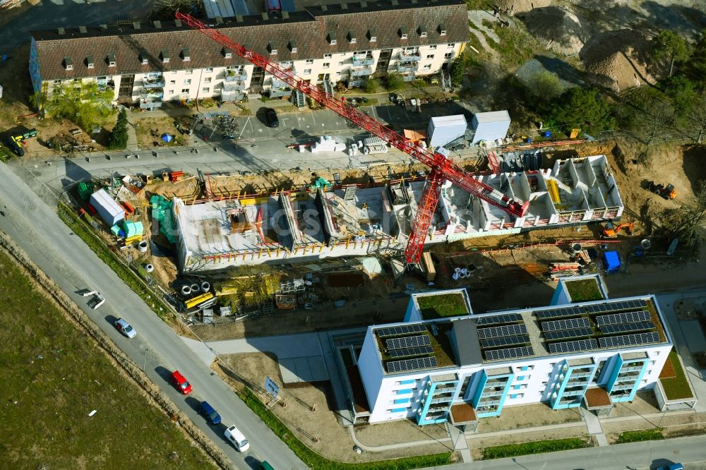 Luftaufnahme Darmstadt - Baustelle zum Neubau eines Wohnhauses ZusammenHaus Lincoln an der Mahalia-Jackson-Straße in Darmstadt im Bundesland Hessen, Deutschland