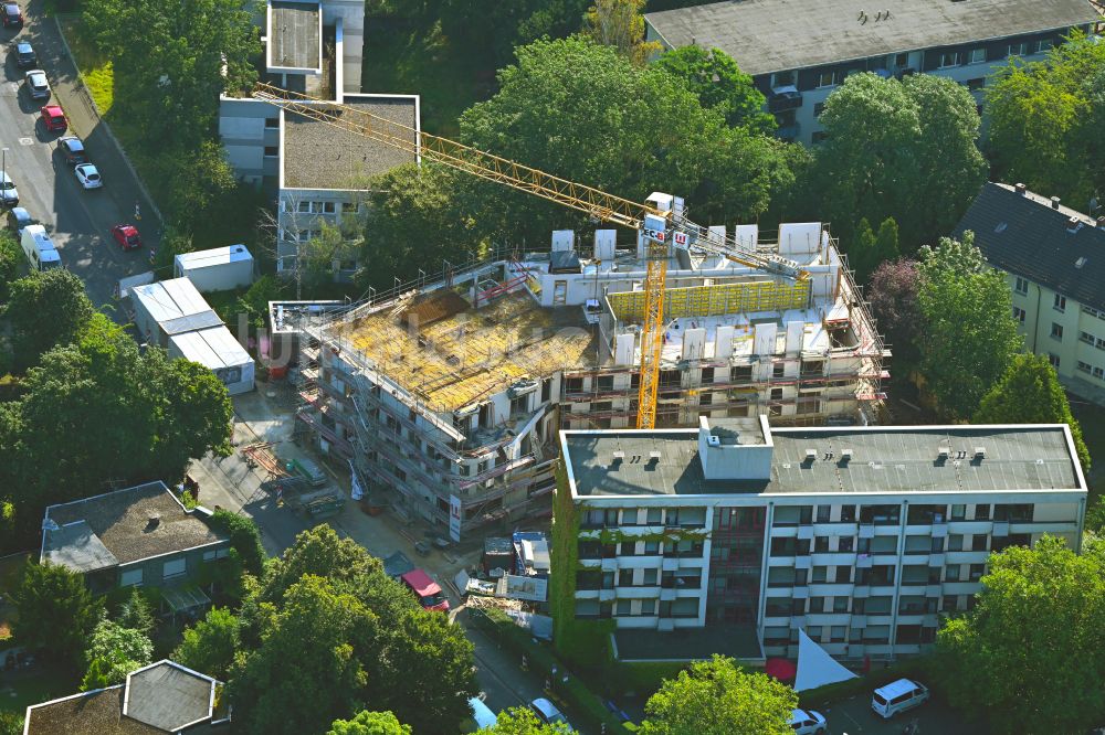 Luftbild Köln - Baustelle zum Neubau eines Wohnheim Wohnpflegeheim - Gebäude Familienzentrum Haus Adelheid in Köln im Bundesland Nordrhein-Westfalen, Deutschland