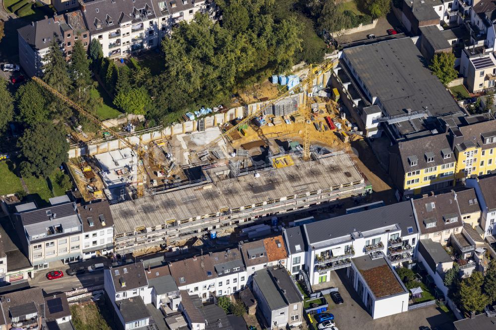 Luftbild Mönchengladbach - Baustelle zum Neubau eines Wohnheim Wohnpflegeheim - Gebäude in Mönchengladbach im Bundesland Nordrhein-Westfalen, Deutschland