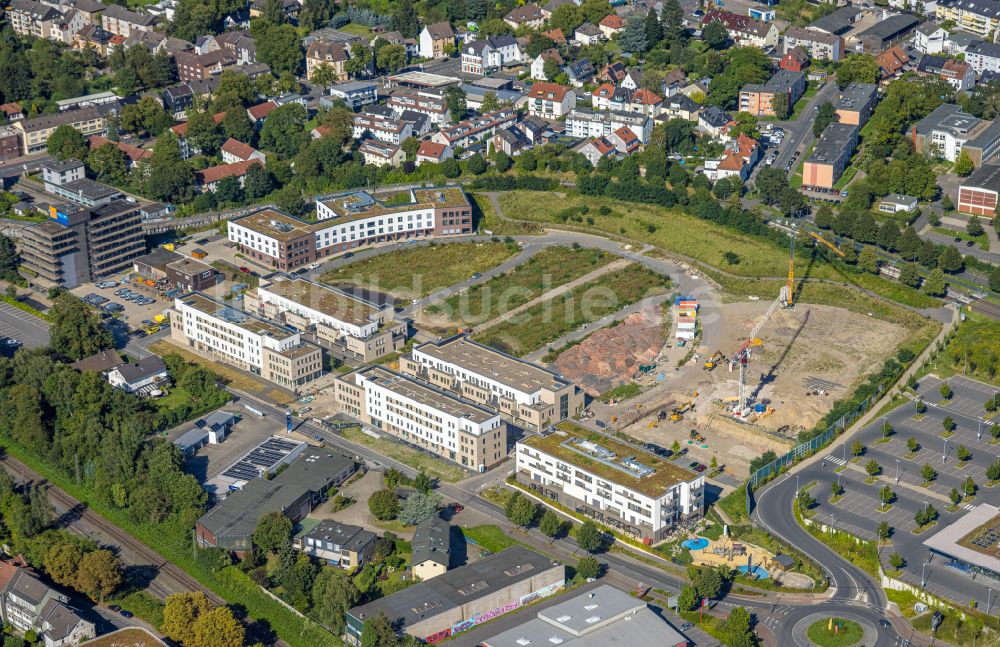 Dortmund von oben - Baustelle zum Neubau von Wohnhäusern Wohnen am Hombrucher Bogen im Ortsteil Zechenplatz in Dortmund im Bundesland Nordrhein-Westfalen, Deutschland