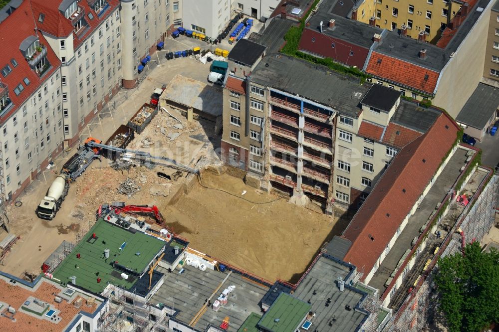 Berlin aus der Vogelperspektive: Baustelle zum Neubau des Wohnquartier „ Carré Raimar “ in Berlin Charlottenburg