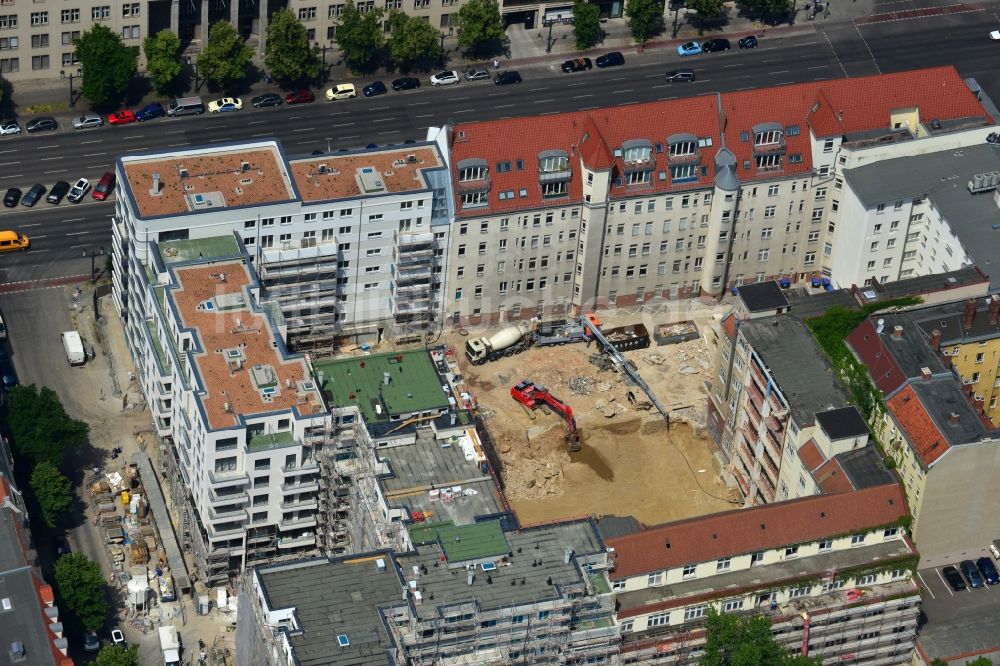 Luftaufnahme Berlin - Baustelle zum Neubau des Wohnquartier „ Carré Raimar “ in Berlin Charlottenburg