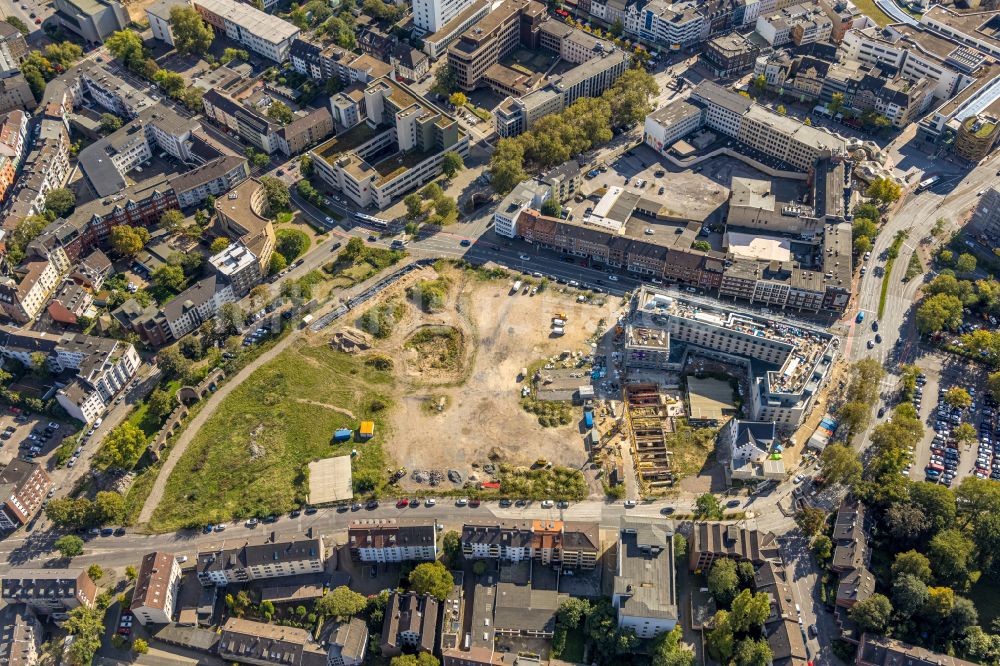 Duisburg aus der Vogelperspektive: Baustelle zum Neubau Wohnquartier Mercator Quartier Duisburg in Duisburg im Bundesland Nordrhein-Westfalen