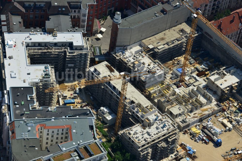 Luftbild Berlin Prenzlauer Berg - Baustelle zum Neubau des Wohnquartier ? La Vie ? in Berlin Prenzlauer Berg