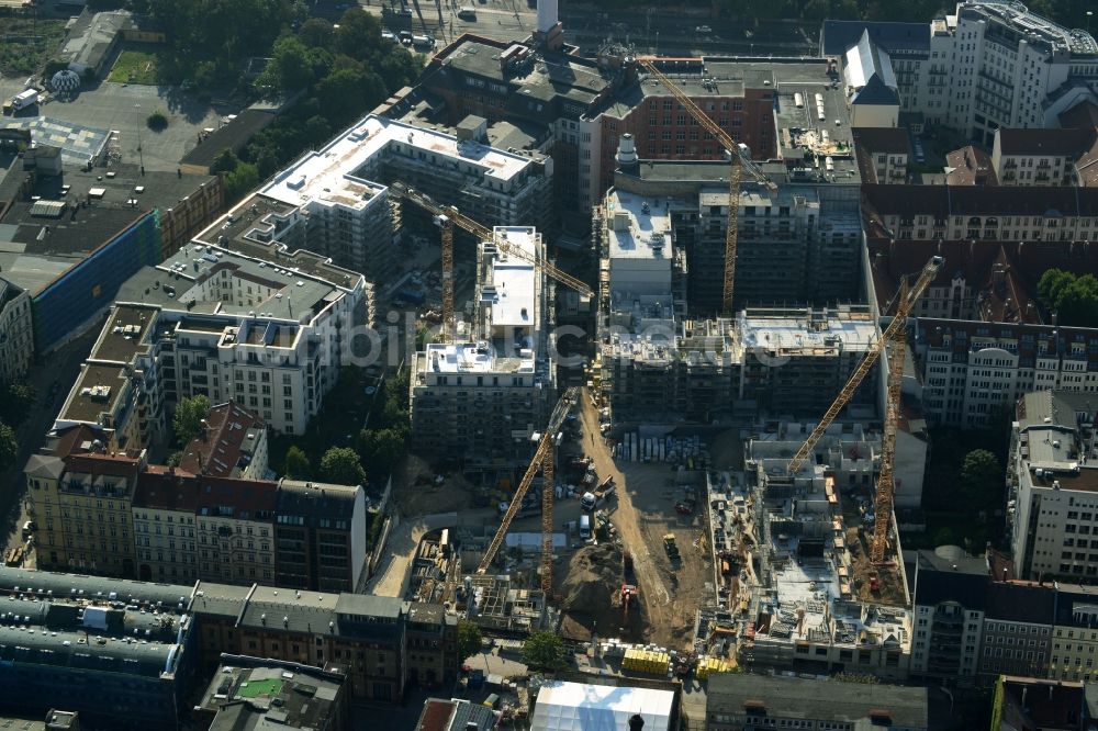 Luftaufnahme Berlin - Baustelle zum Neubau des Wohnquartier La Vie in Berlin Prenzlauer Berg