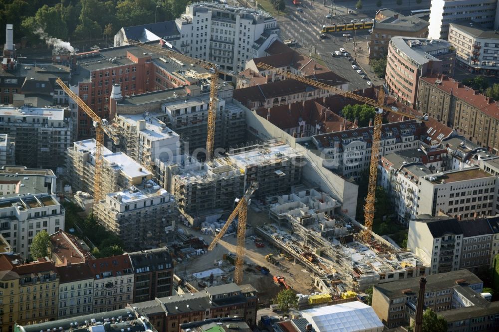 Luftaufnahme Berlin - Baustelle zum Neubau des Wohnquartier La Vie in Berlin Prenzlauer Berg