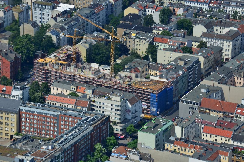 Luftaufnahme Berlin - Baustelle zum Neubau des Wohnquartier „ Zillegärten “ in Berlin Charlottenburg